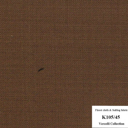 K105/45 Vercelli CXM - Vải Suit 95% Wool - Nâu Trơn